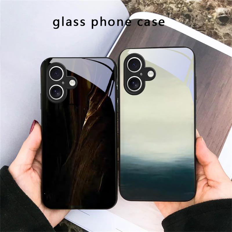 Bark texture texture For iPhone 17 Air 16 E 15 Plus 14 Pro Max 13 12 mini 11 5 6 7 8 Plus XR XS Max SE Black Glass Phone Case