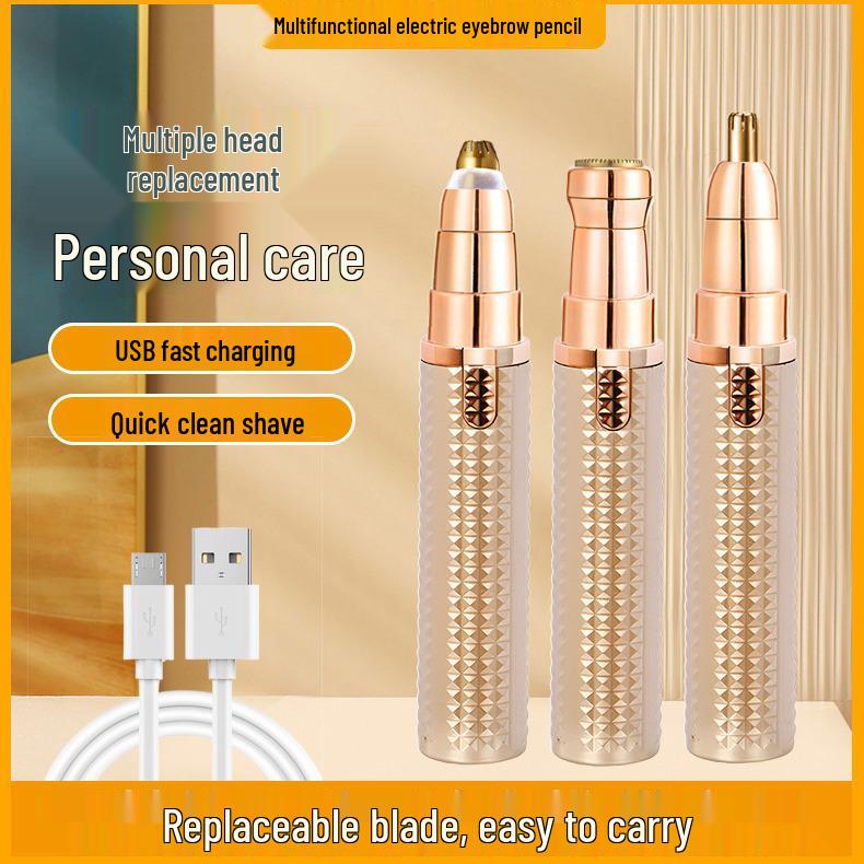

Women s Electric Eyebrow and Nose Hair Trimmer & Razor Set