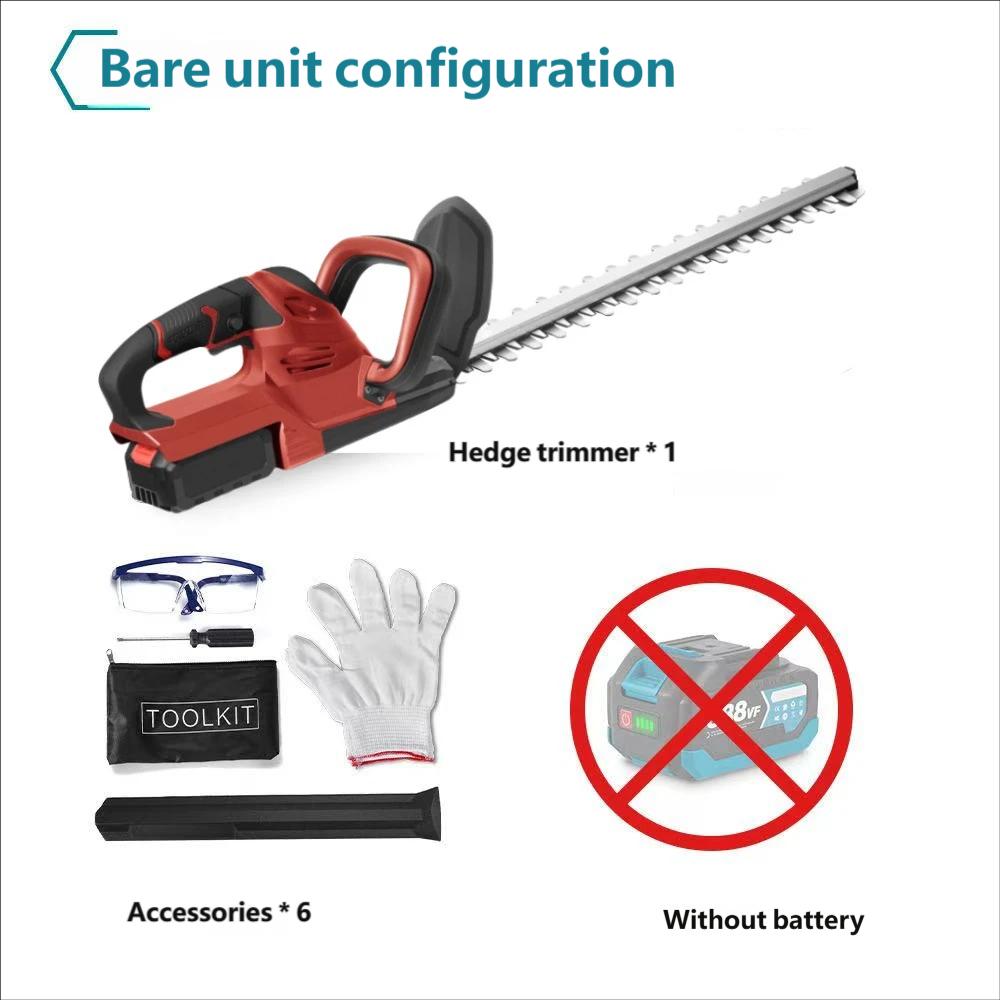 2000W 15000RPM Electric Hedge Trimmer Cordless Lawn Mower Hedge Pruner Trimmer Garden Power Tool For Makita Battery Pin