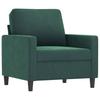 Vidaxl 4-Cz. Living Room Set, Dark Green, Upholstered In Velvet