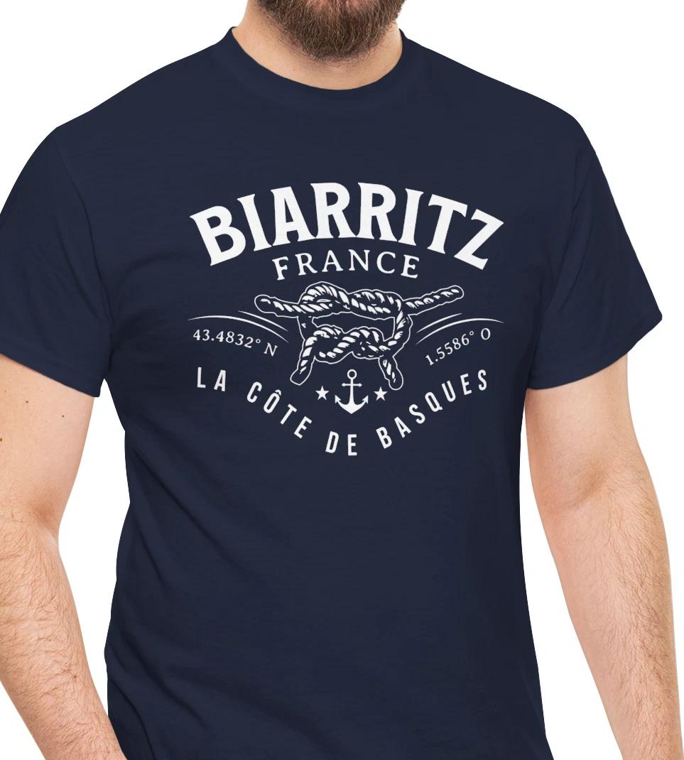 Biarritz France White Surf Vintage Tee | La Côte des Basques M