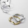 Pandora Sparkling Intertwined Wave Ring 193098c01