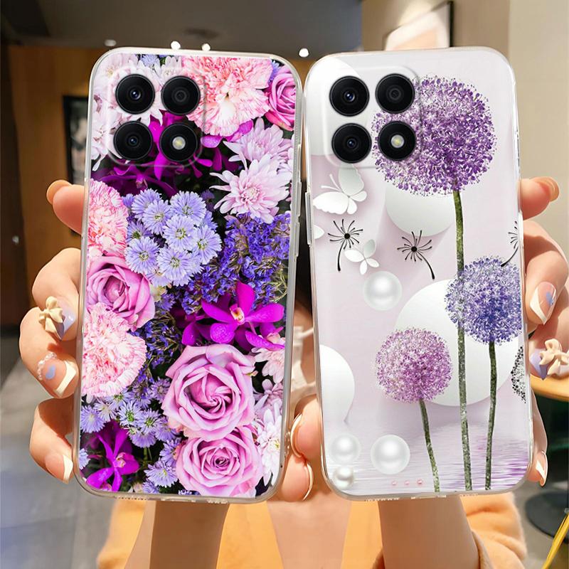 For Honor X8b X8a 4G LLY-LX1 LLY-LX2 CRT-LX1 Cute Cartoon Painted Phone Cover TPU Soft Clear Silicone Case On Honor X8a 4G Mask