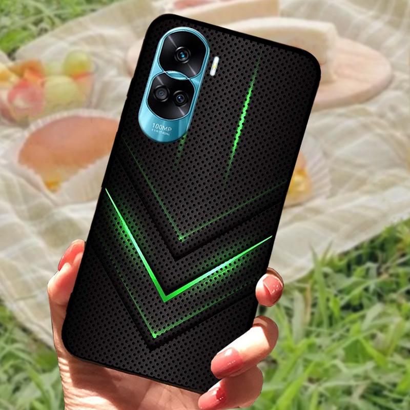 For Honor 90 Lite Case Honor90 Pro Silicone Painted Soft Black Cover for Huawei Honor 90 Pro Phone Shell 90Lite 5G Funda Coque