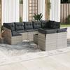 VidaXL Garden Lounge Set with Cushions 10 Pcs, Sofas with Adjustable Feet, Outdoor Furniture Set Patio Terrace, 3218162