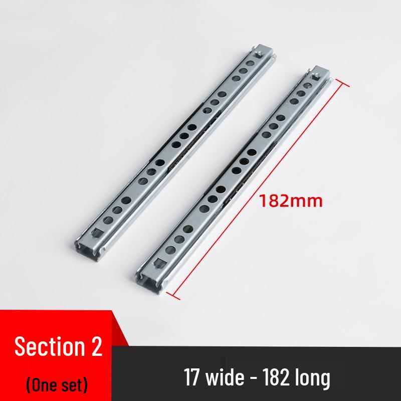 17mm Narrow Two-Way Steel Ball Bearing Drawer Slides