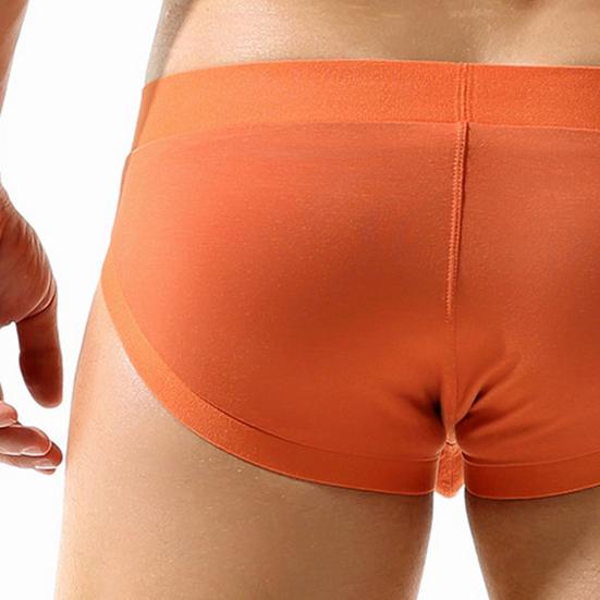 Men Briefs 3D U-Convex Design Breathable Smooth Wire Fit Cut High Elasticity Panties Low-rise Underwear Sleep Work Daily Wear