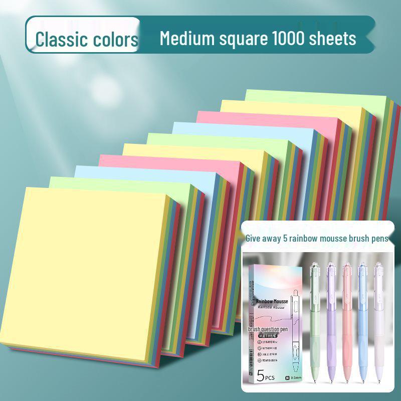 Adhesive Notes for Students and Office Use - Ideal for Elementary and Middle School, Writable Stickers, Labels, and High-Value Strips
