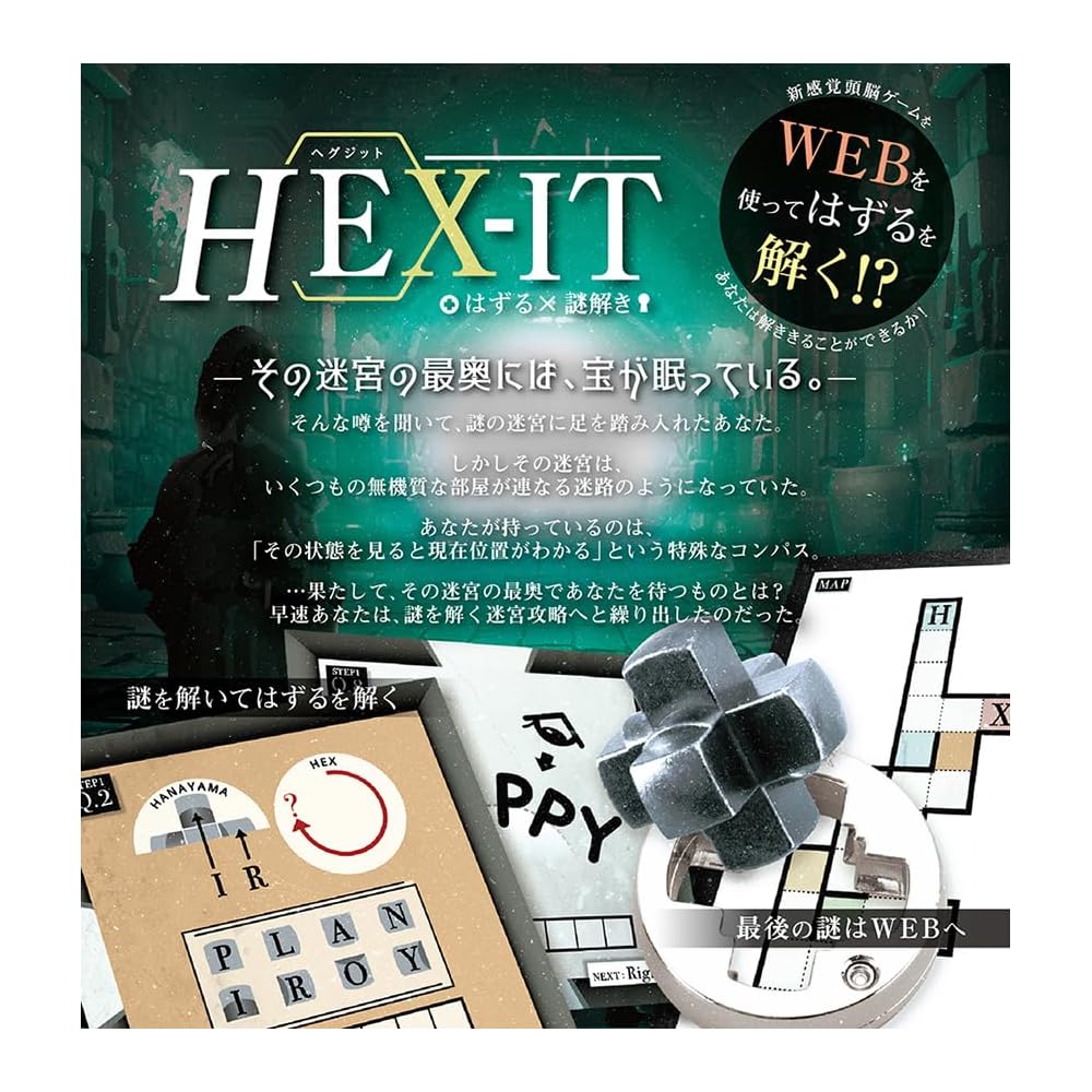 Hanayama Puzzle Hex Collaboration Brain Teaser Game Ages 12+ 1-4 Players