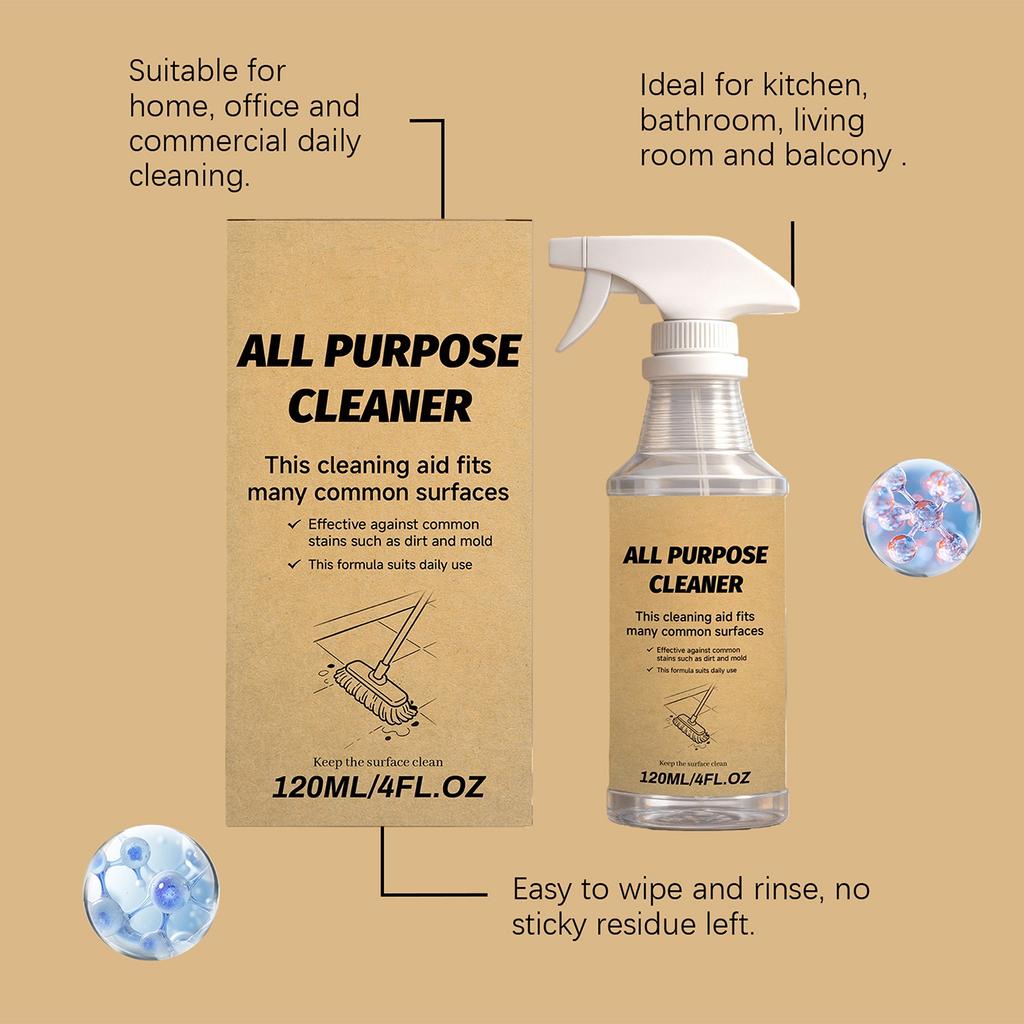 Heavy Duty Degreaser Spray For Range Hoods, Gas Stove, Countertops 120ml