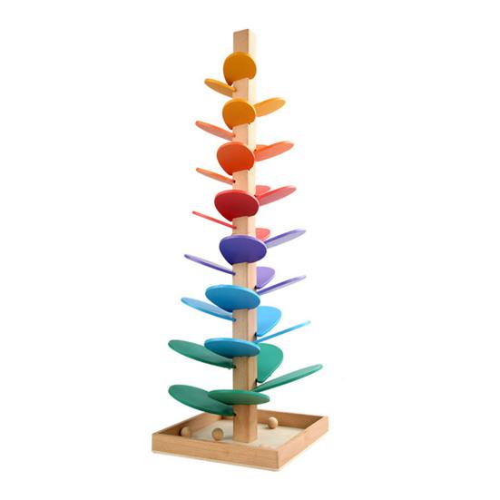 Marble Run Sound Tree Toy Children Wooden Fine Motor Skills Tree with 10 Balls Toddlers Boys Girls Educational Musical Tree Toy
