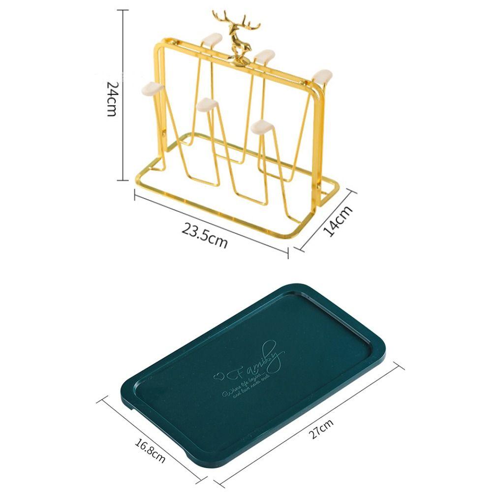 Iron Art Cup Storage Rack Reindeer Decorative Cups Shelf New Cup Tray Holder For Drying Cups
