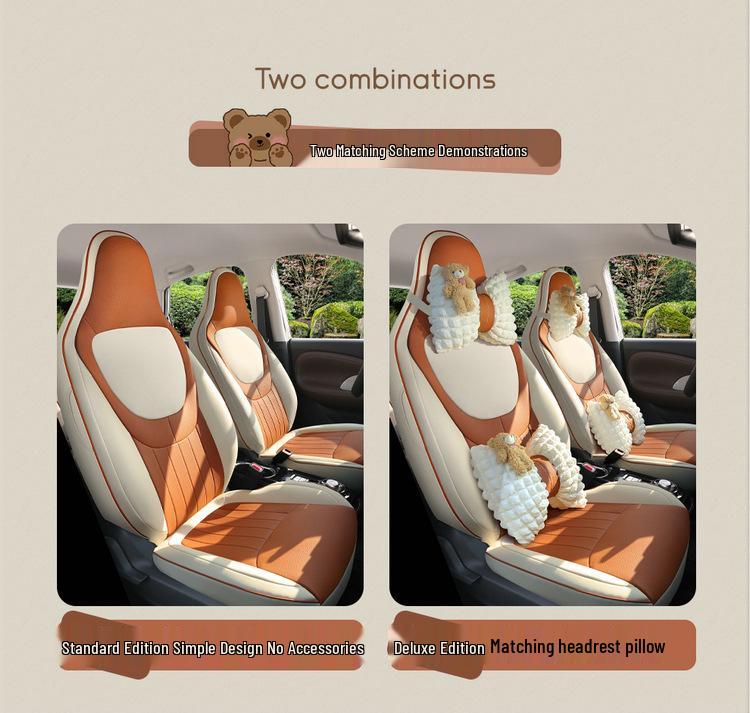 Wuling Hongguang Mini Gen 3 Leather Cartoon Seat Covers for Women