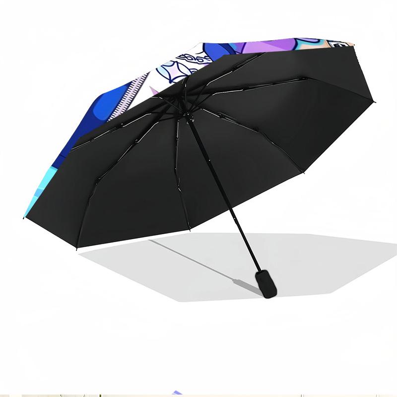 KPop Demon Hunters Print Automatic Open Close Umbrella, Portable Foldable Umbrella, for Outdoor Commute Camping Trip, Ideal Birthday Gift