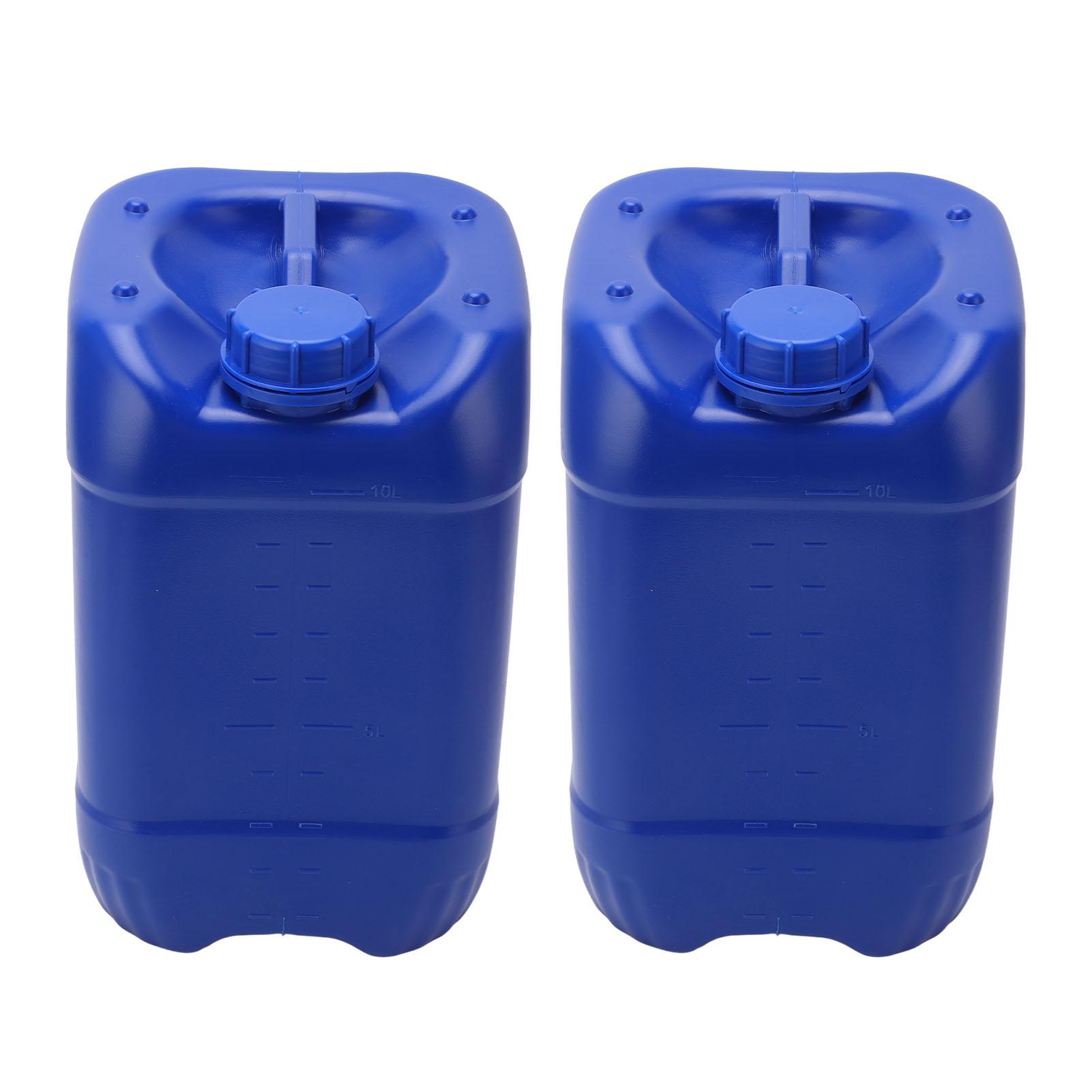 2 PIEZAS 10L Barril Apilable de Plástico HDPE Cubo para Residuos Químicos Líquidos Contenedor de Almacenamiento de Laboratorio