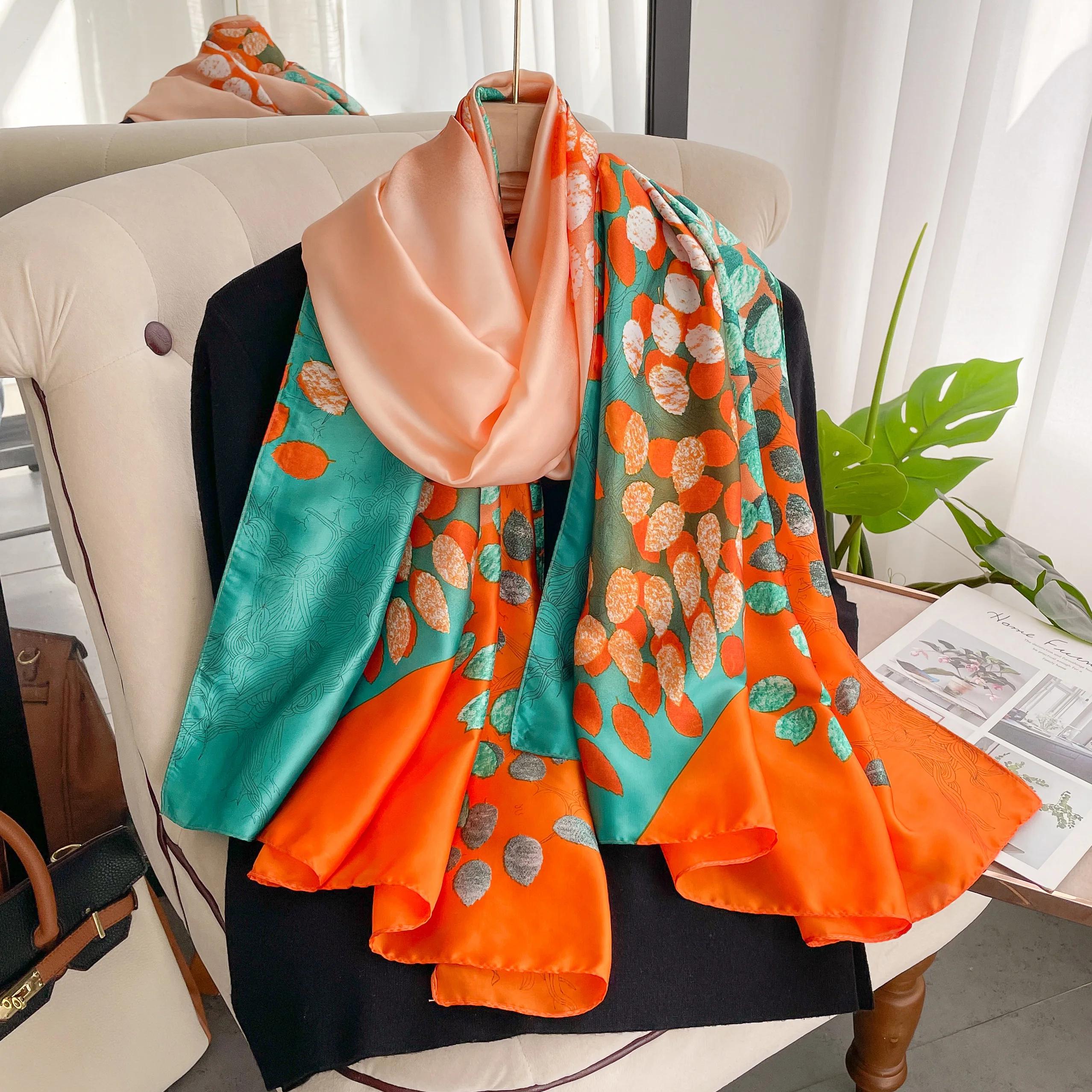 

Four Seasons Latest Scarf Women S Luxury Design Scarf Silk Smooth Scarf Soft Muslim Headscarf Beach Sun Protection Shawl
