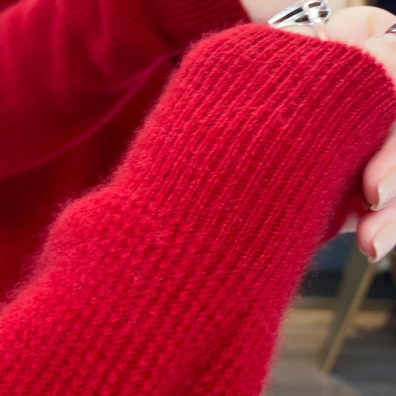Women's Cashmere Sweater Qinghe Cashmere 30% Cashmere 70% Wool Autumn and Winter Cashmere Pullover Soft and Warm