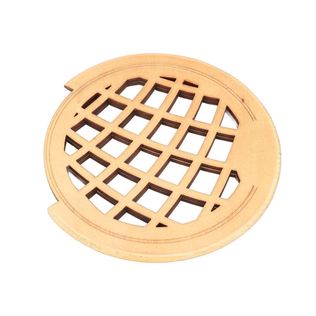 Guitar Sound Hole Cover Hollow Design Wooden Soundhole Protector Cover for 41in Acoustic Guitars Light Wood Color