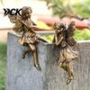 Miniatur-Landschafts-Feen-Ornamente 2 Stück/Set Blumentopf-Blumenfiguren, Retro-Harz-Schmetterlingsflügel-Blumentopf-Zubehör-Statuen, Niedliche Hängedekoration