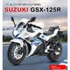 1/12 Suzuki GSX-250R Motorcycle Toy Alloy Diecast Model Sound and Light Toys Rubber Tires Miniature Racing Model Present for Kid