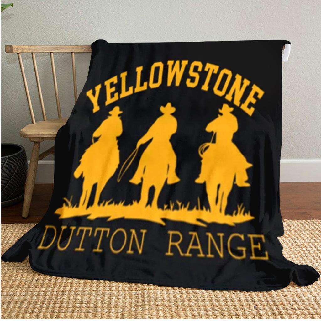 Yellowstone Dutton Ranch Coperta Morbida in Peluche Confortevole per Tutte le Stagioni Coperta per Divano Ufficio Pisolini Coperta da Viaggio all'Aperto Regalo Perfetto
