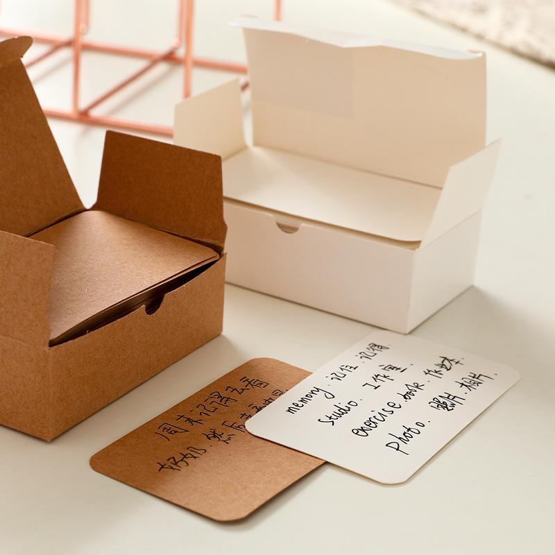Small Blank White Cardstock for English Memory Words