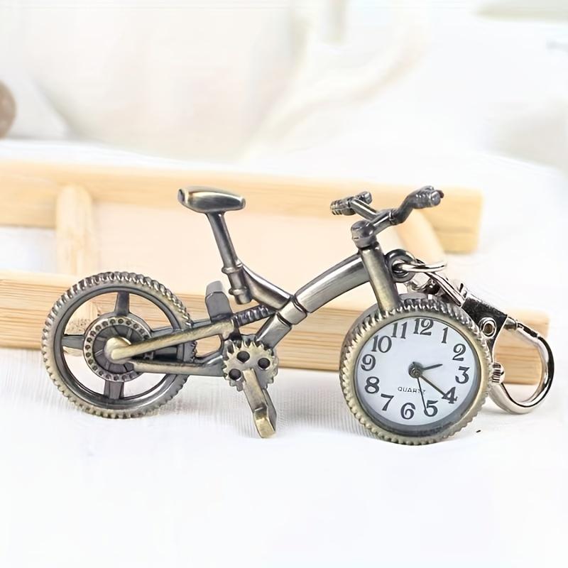 

1PC Personalized Retro Bicycle Keychain Watch Male and Female Student Necklace Pocket Watch Women s Creative Quartz коричневий