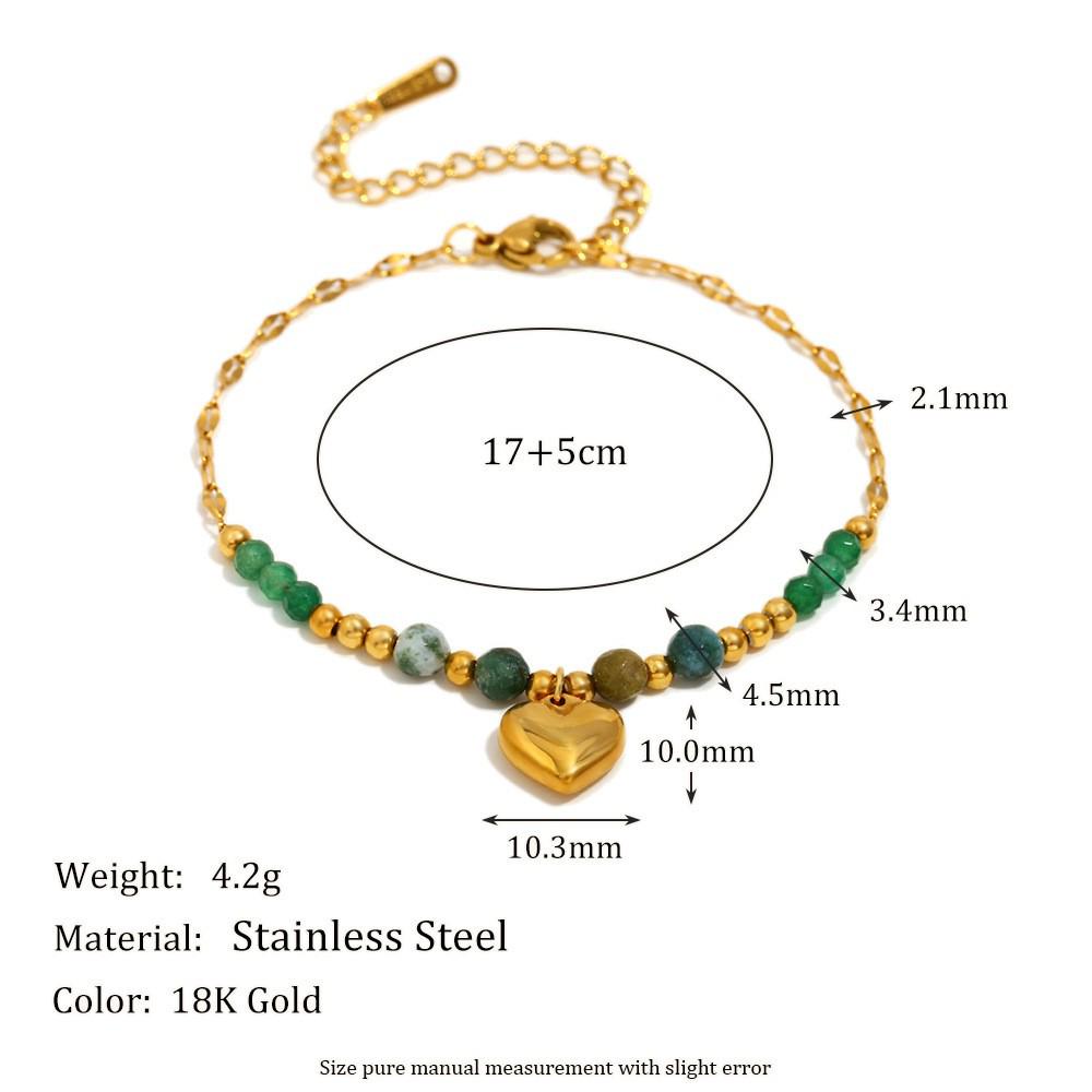 European & American Fashion Temperament 18K Gold-Plated Stainless Steel Fruit Beaded Personalized Women's Bracelet