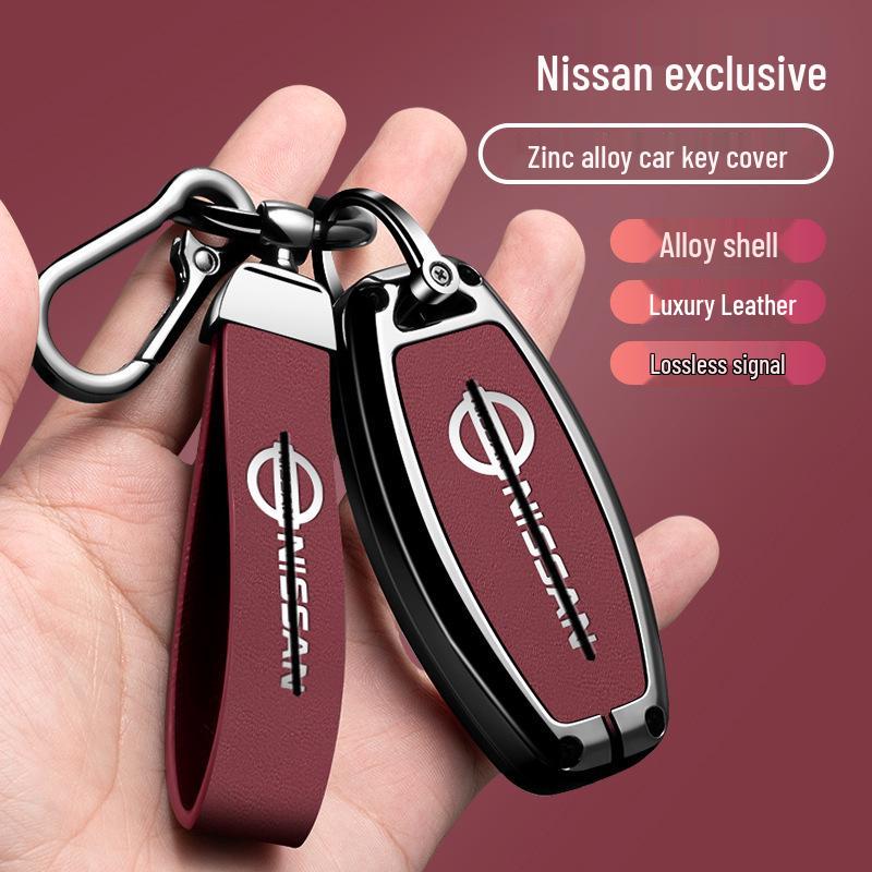Metal Keychain Cover for Nissan Qashqai, X-Trail, Tiida, Kicks, Murano, Sylphy, Terra