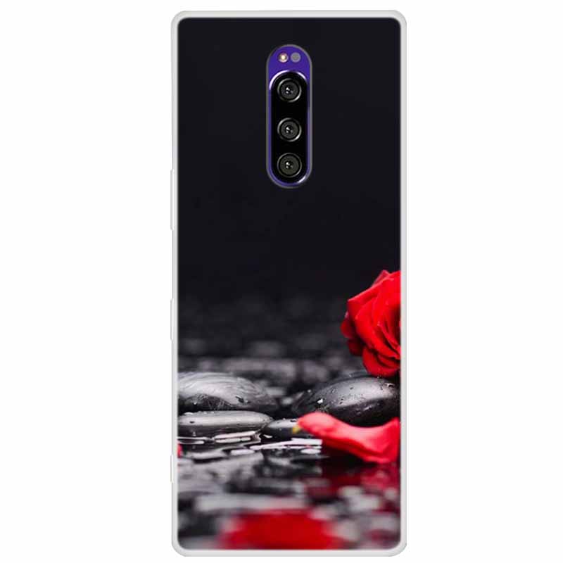 Funda de Silicona Suave para Sony Xperia 1 Funda Moda Transparente Fundas de Teléfono Tigre para Sony Xperia1 XZ4 SO-03L SOV40 J8110 Coque Parachoques