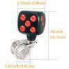 Arenbel Steering Spinner Resin Interior Part for Black and Red Dice-Shaped Knob, Cars,