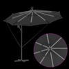 Anthracite LED Strip Sun Umbrella 294 X 294 X 248 Cm