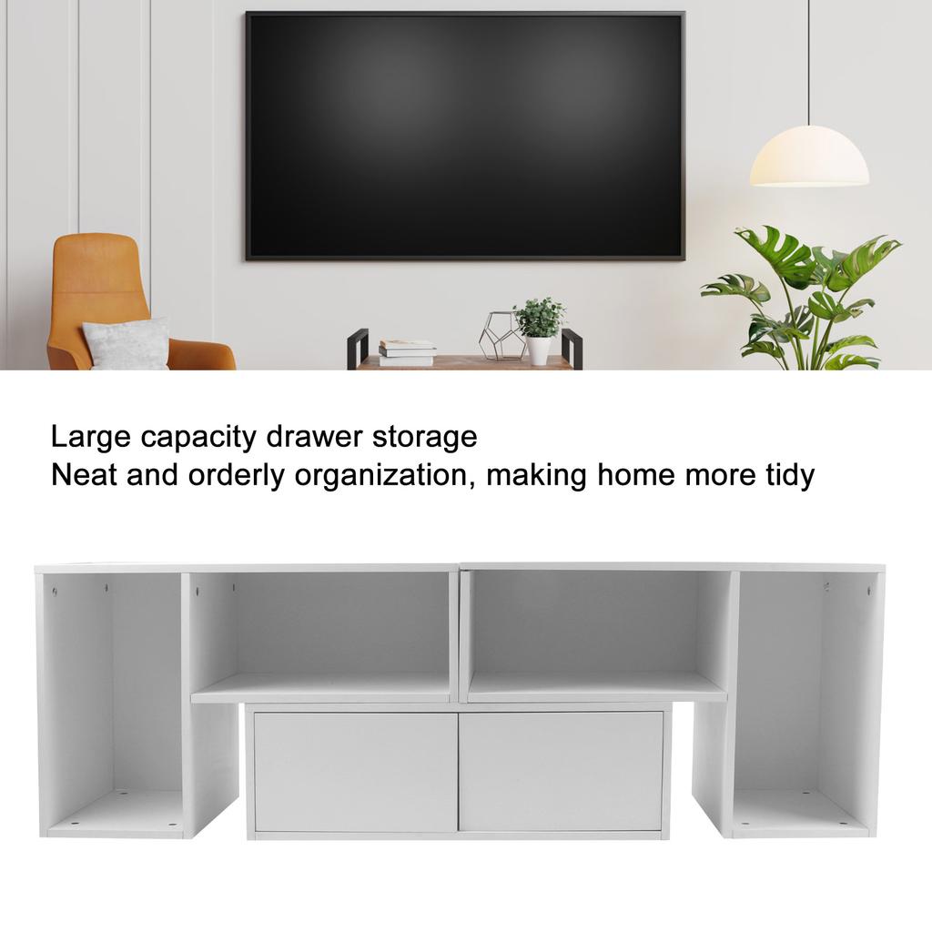 Board TV Stand Board TV Cabinet Stand Panel Set with LED Light Drawer Living Room Home Furniture Living Room Board TV Cabinet