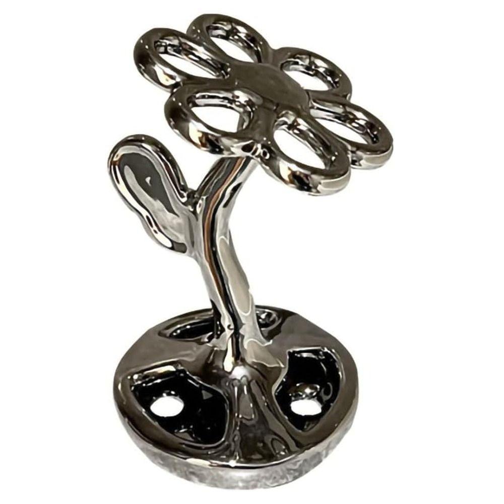 

Подставка для зубной пасты с 6 слотами, компактные стойки для хранения зубных щеток, керамический держатель для зубных щеток, туалет серебряный