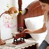 Sewing Machine Desk Decoration Hand-crank Music Box Ornament Sewing Machine Mini Music Box for Wedding Party Gathering Home