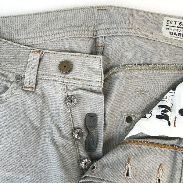 Diesel DARRON WASH008QU Beige Gray Denim Pants Men W29 L31 L83 cBH536(USED)