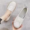 Fashion Genuine Leather Women's Casual Flats White Nurse Shoes Comfortable Vulcanized Sneakers Ladies Light Soft Shallow Mouth Loafers