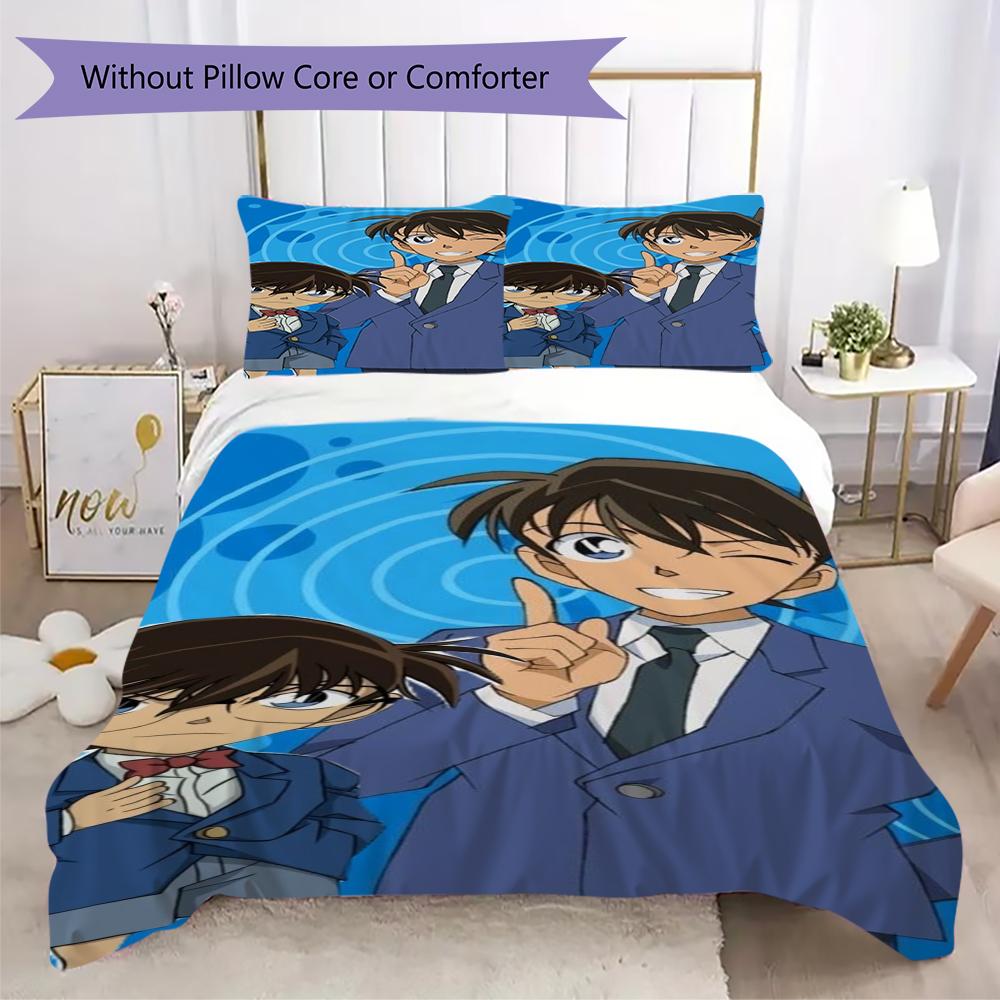 Young Detective Conan Glasses Bedding Without Core 1 Duvet Cover 2 Pillowcase Without Core Christmas Birthday Gift