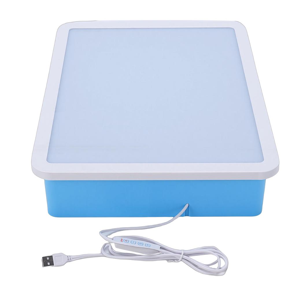 USB Sand Painting Light Box 3 Colors 10 Brightness Levels Portable LED Sensory Light Table for Kids Adults Classroom Meditation