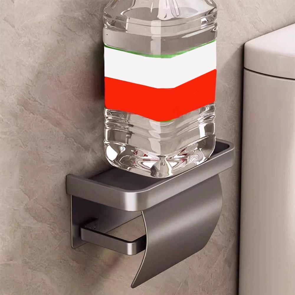 Neuer Aluminium-Toilettenpapierhalter Wandmontiert Lochfrei Rollenpapierhalter Ständer Aufbewahrung Toilettenpapierbox Badezimmerzubehör