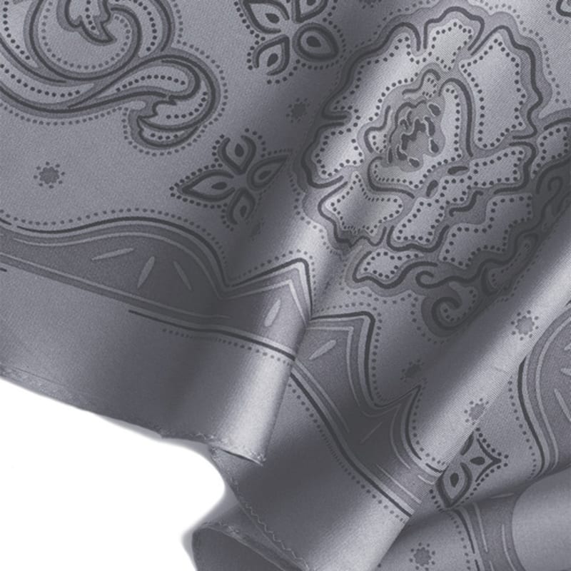 MAYA SAPANA Printed Silk Rhombus Scarf - Grey Flannel