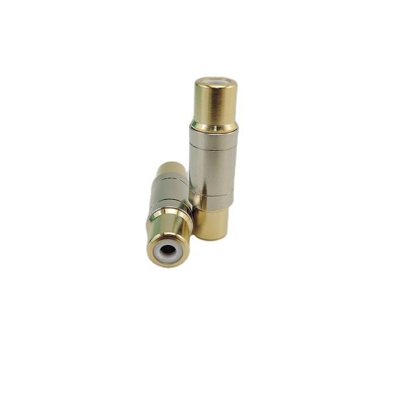 RCA Female To Female F/F Joiner Couplers AV Audio Video Adapter Copper Cable Connector Jack Plug Gold Plated Speaker 3types