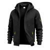 Mens Loose Heavyweight Fleece Zip Up Hooded Casual Workwear Long Sleeve Cardigan Sweatshirt