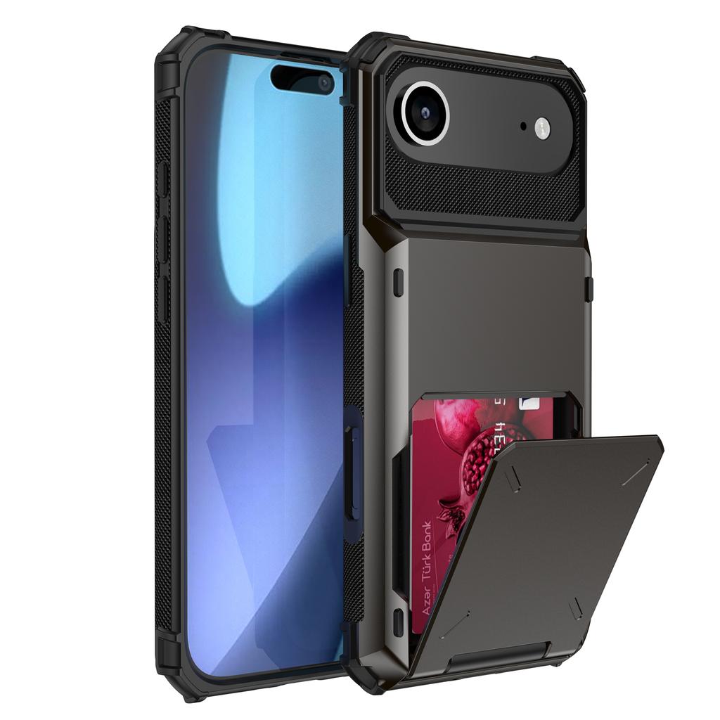 Etui na iPhone Air PC+TPU Dwuwarstwowe Tylne Etui na Telefon z Uchwytem na Karty