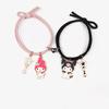 1 Pair Couple Bracelet Adjustable Cartoon Charm Magnetic Half Love Heart Friendship Bracelet Fashion Accessories Romantic Birthday Gift