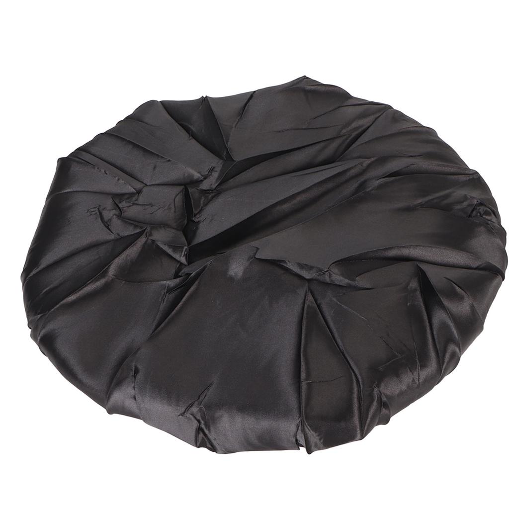 Black Shower Caps Wide Brim Shower Caps Reusable Bath Hair Cap for Ladies Men and Kids