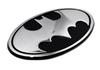 Elektroplattiertes Batman Oval-Emblem (Chrom & Schwarz)
