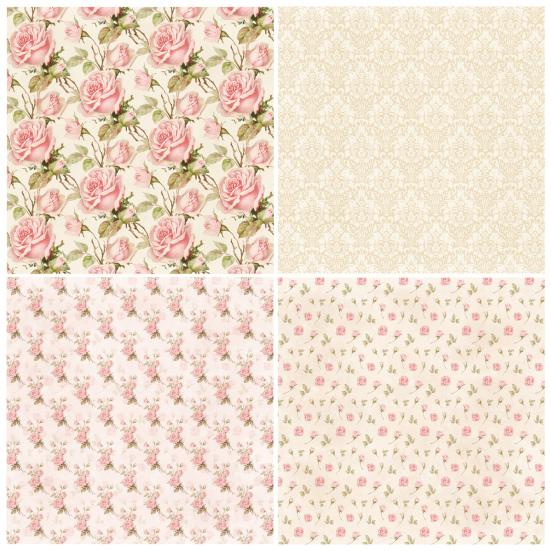 12Buc Material Hârtie Vintage Jurnal Hârtie Elegant Flore Model Scrapbooking Hârtie DIY Artizanat