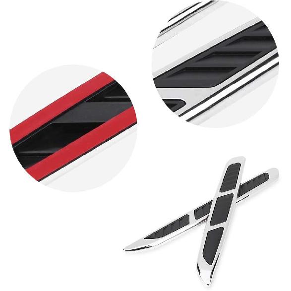 Ejoyous Car Exterior Decorative Trim, 2pcs Car Exterior Hood Side Door Air Vent Cover Intake Grille Decorative Trim Sticker, Auto Decorative