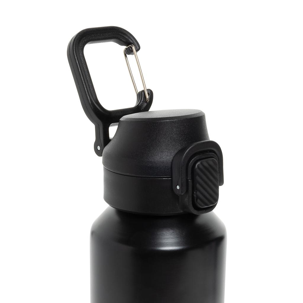 XD Collection Bouteille de sport 600 ml en acier inoxydable recyclé avec verrouillage